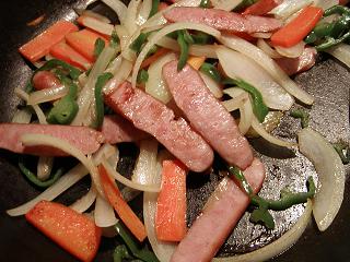 あんかけスパ野菜炒める