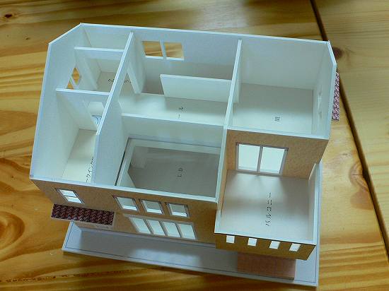 南欧風の家　２階模型