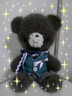 ハンドメイド編ぐるみクマちゃん茶