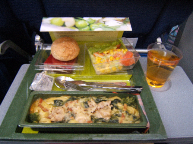 機内食ドイツ行き