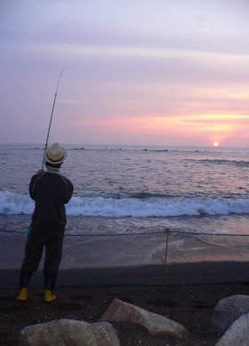 朝焼け釣り