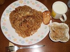 晩ご飯　パスタ