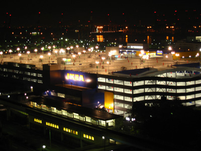 ポートピアホテルのテラスから見た夜のＩＫＥＡ☆