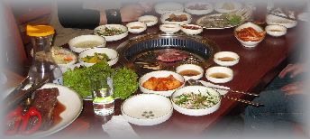 焼肉やテーブル上
