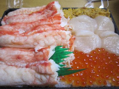 北海道展かに弁当中味