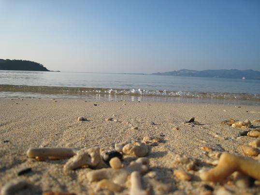 喜瀬ビーチパレス近くの浜辺