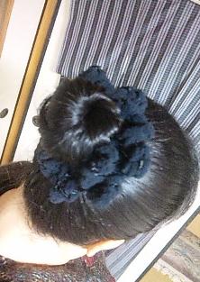暖かそうなシュシュ