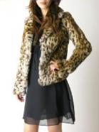 DURAS(デュラス) レオパードファーコート