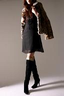 DURAS(デュラス) レオパードファーコート