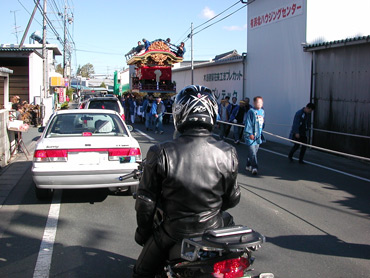 渋滞中お祭り