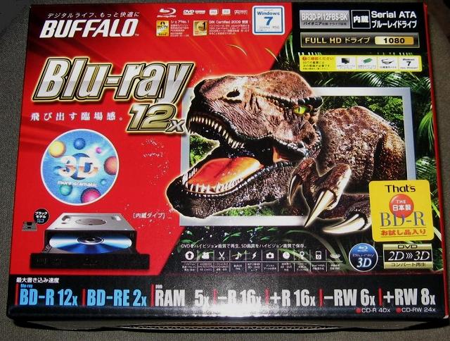 バッファロー製Serial ATAブルーレイドライブBR3D-PI12FBS-BK