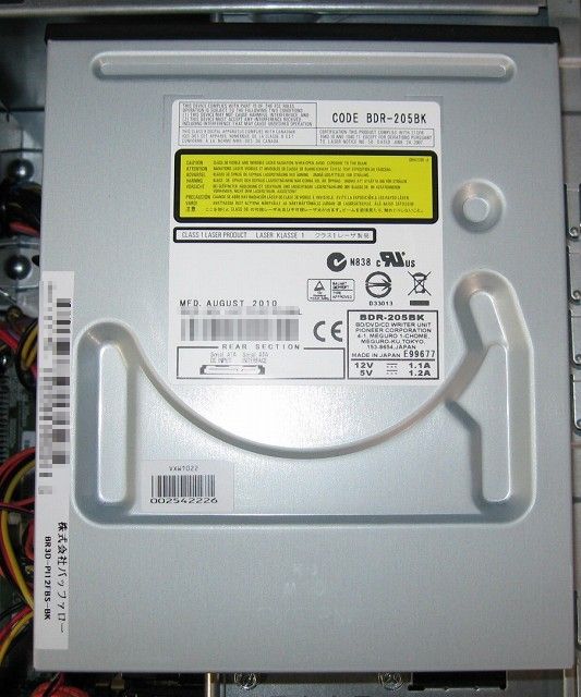 バッファロー製Serial ATAブルーレイドライブBR3D-PI12FBS-BK