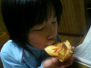 夜中に試食