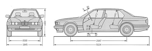 BMW 7シリーズ(E32/2)ロング