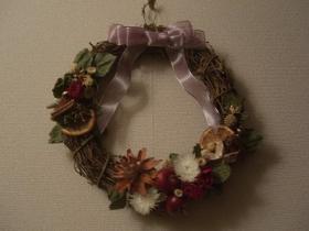 ドライフラワーリース