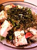 豆腐とかりかりじゃこのサラダ