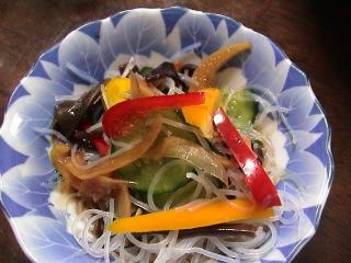 春雨の酢の物　玉ねぎドレッシング