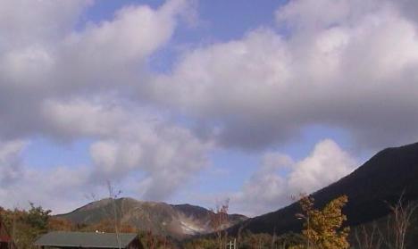 由布岳パーキングエリアから