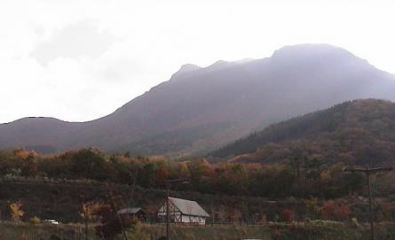 由布岳パーキングエリアから