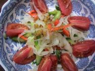 マスタードビネガーでサラダ