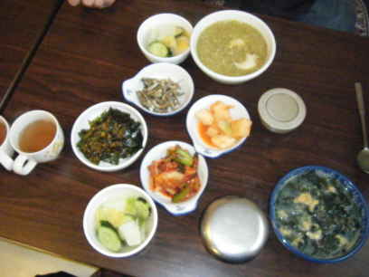 鮑粥と　うにスープ