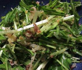 水菜のサラダ健康法師風