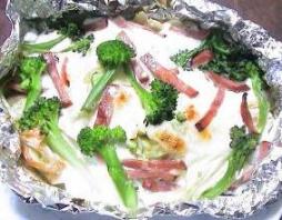 キャベツとブロッコリーのマヨネーズグラタン