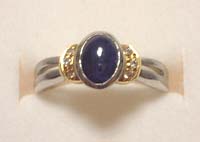 サファイア、PT900の指輪