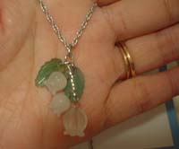 自作すずらん水晶のペンダント