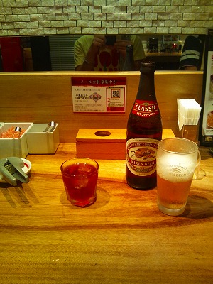 一風堂　ビールとルイボスティ