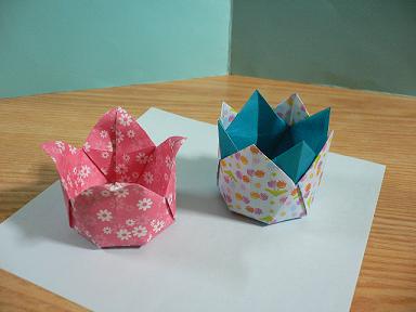完了しました 折り紙 カップ 作り方 折り紙 カップ 作り方