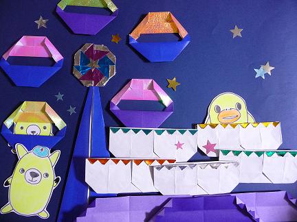 夜の遊園地