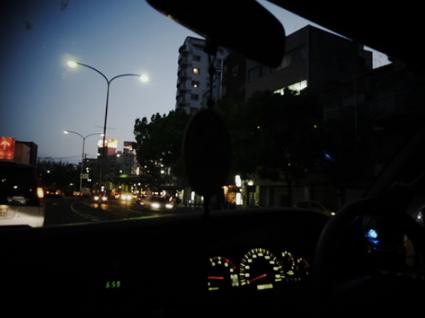 in the car