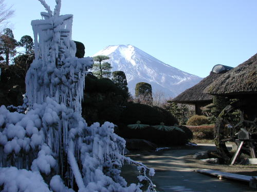 氷結と富士山