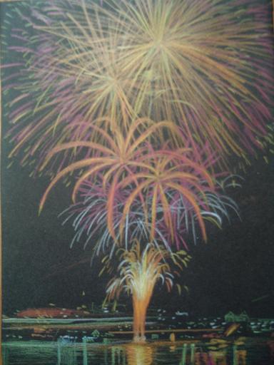 色鉛筆で描いた夜の 花火 夏休み自由研究特集 フラワーメルモール 楽天ブログ