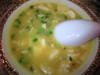 竹苑　豆腐と蟹みそのスープ