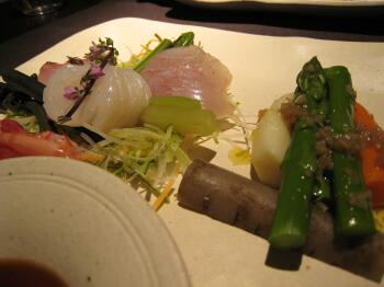 根菜サラダ＆鮮魚