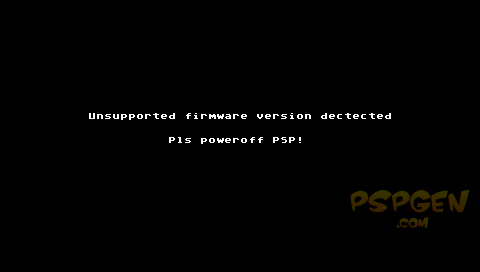 Unsupprted firmware