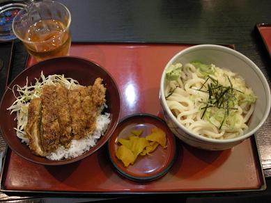 DSCN0524ランチソースとんかつと冷やしうどん.JPG