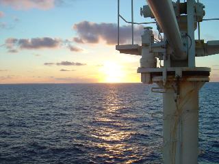 フェリーからの夕陽