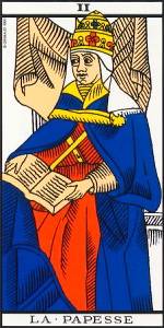 女教皇ヨハンナ　タロットカード
