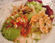 Shrimp, Avocado, Romaine and Tomato Salad