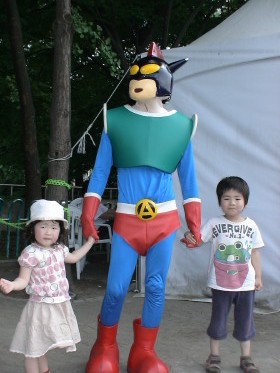 ソウル大公園-クレヨンしんちゃんのショーにて