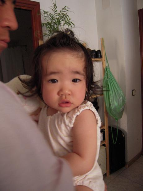 髪の毛結んでみました２