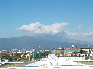 屋上から富士山