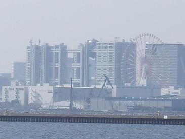 遠くにフジテレビが見える......