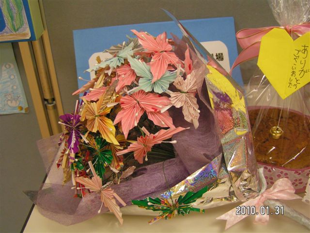 プレゼント（ちょうちょの花束）ステキ♪