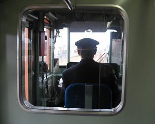 １１３系運転席