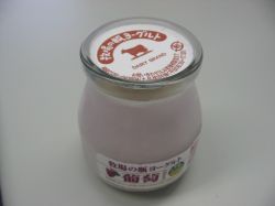牧場の瓶ヨーグルト「葡萄」（中身）
