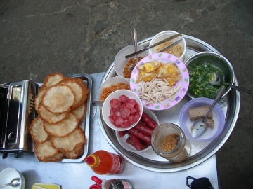 もち米を食べさせる屋台